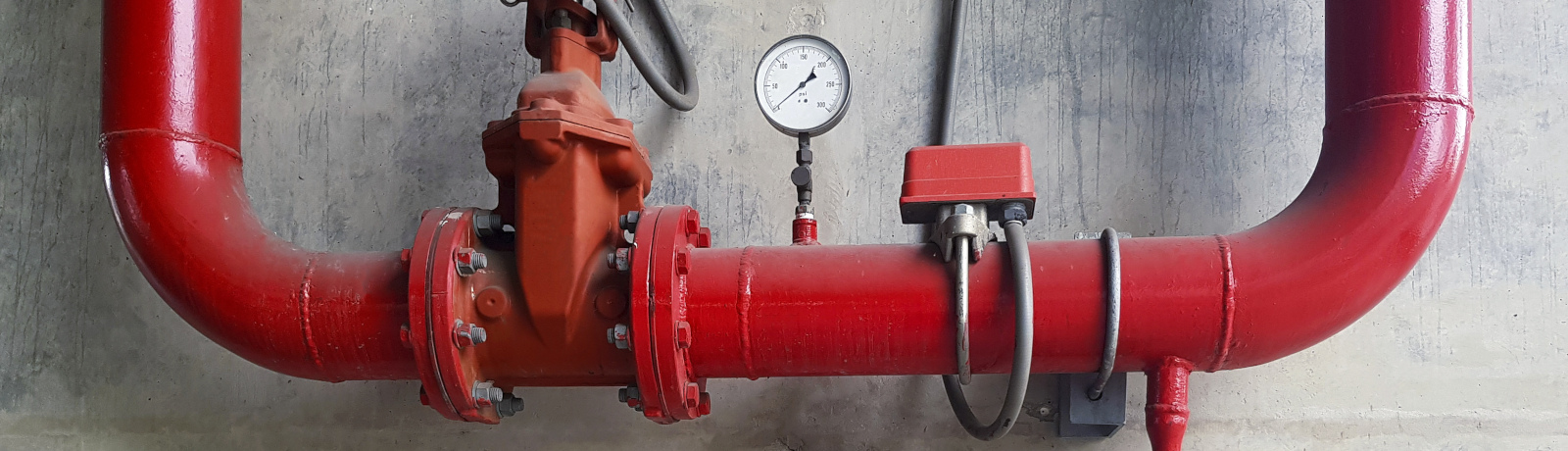 Red Gas Pipe Pressure Valve 1600x460