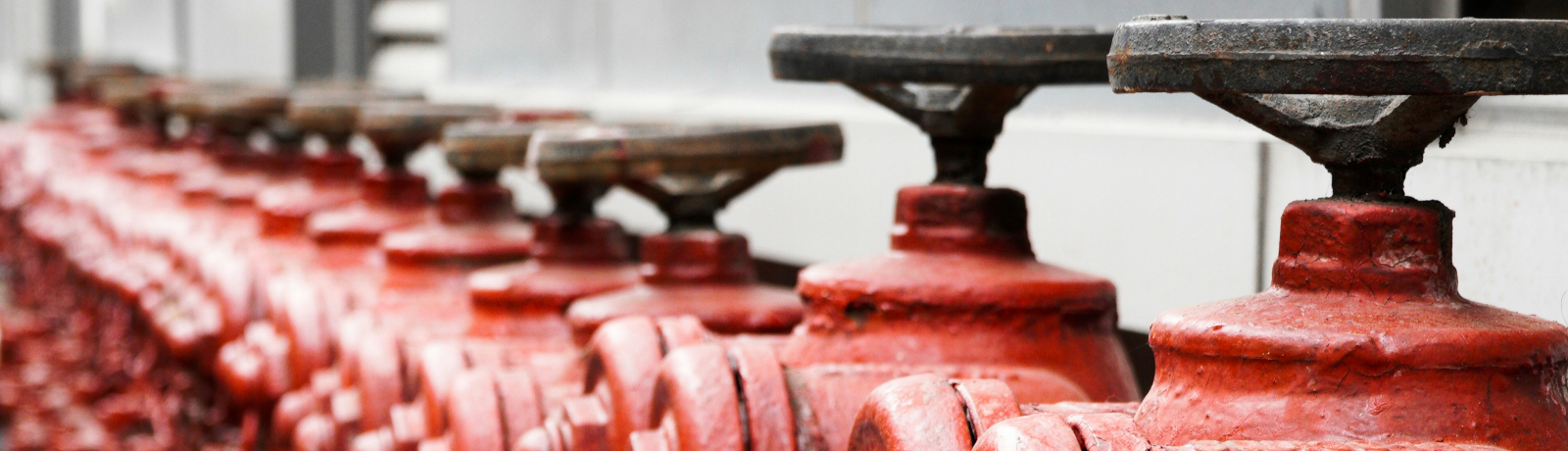 Red Pipework With Valves 1600x460